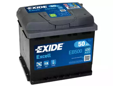 Акумулятор   50Ah-12v Exide EXCELL(207х175х190),R,EN450 eb500 exide