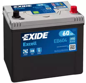 Акумулятор   60Ah-12v Exide EXCELL(230х172х220),R,EN480 Азія eb604 exide