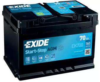 Стартерна батарея (акумулятор) ek700 exide