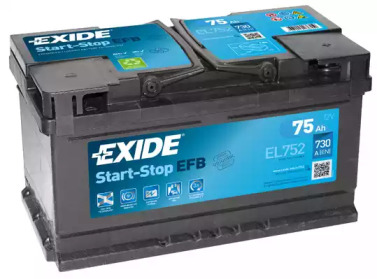 Стартерна батарея (акумулятор) el752 exide